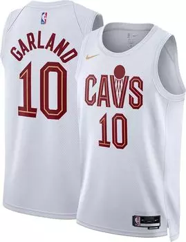 Мужская белая майка Nike Cleveland Cavaliers Darius Garland #10 Dri-FIT Swingman