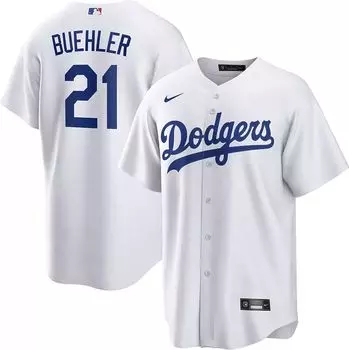 Мужская белая майка Nike Los Angeles Dodgers Walker Buehler #21
