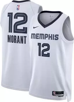 Мужская белая майка Nike Memphis Grizzlies Ja Morant #12 Dri-FIT Swingman