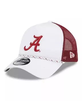 Мужская белая/малиновая Alabama Crimson Tide Court спортивная пена с А-образной рамкой 9FORTY Регулируемая кепка дальнобойщика New Era, белый