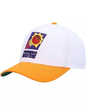 Мужская белая, оранжевая кепка Phoenix Suns Hardwood Classics Core 2-Tone 2.0 Pro Snapback Mitchell & Ness