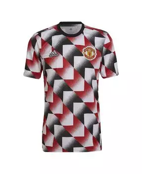 Мужская белая предматчевая футболка Manchester United 2022 adidas