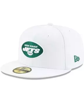 Мужская белая приталенная кепка New York Jets Omaha 59FIFTY New Era, белый