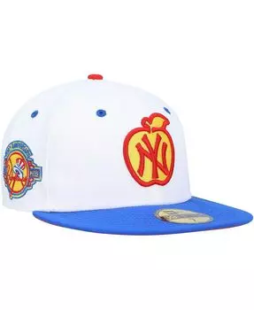 Мужская белая приталенная шляпа Royal New York Yankees 100th Anniversary Cherry Lolli 59FIFTY New Era