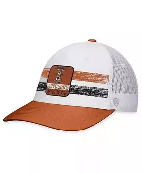 Мужская белая, ярко-оранжевая кепка Texas Longhorns в стиле ретро с выцветанием Snapback Top Of The World, белый
