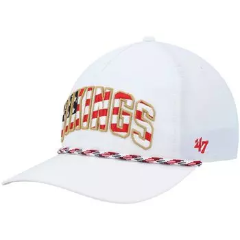 Мужская белая регулируемая кепка '47 Minnesota Vikings Hitch Stars and Stripes Trucker