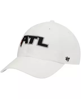 Мужская белая регулируемая кепка Atlanta Falcons Clean Up '47 Brand