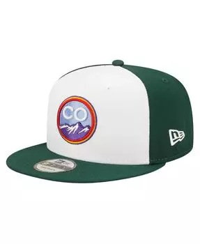 Мужская белая регулируемая кепка Colorado Rockies 2022 City Connect 9FIFTY Snapback New Era