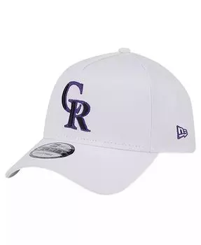 Мужская белая регулируемая кепка Colorado Rockies TC A-Frame 9FORTY New Era, белый