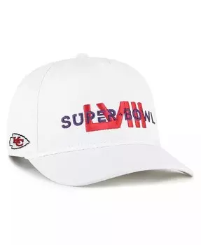 Мужская белая регулируемая кепка Kansas City Chiefs Super Bowl LVIII Overwrite Hitch '47 Brand, белый
