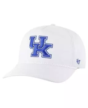 Мужская белая регулируемая кепка Kentucky Wildcats с веревочным сцепным устройством '47 Brand, белый