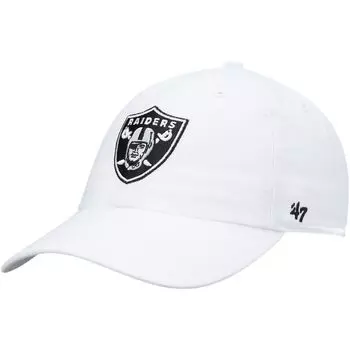 Мужская белая регулируемая кепка Las Vegas Raiders '47 Clean Up