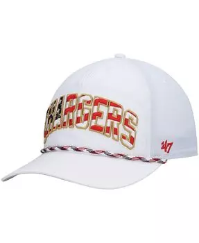 Мужская белая регулируемая кепка Los Angeles Chargers Hitch со звездами и полосками Trucker '47 Brand