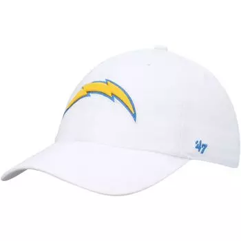 Мужская белая регулируемая кепка Los Angeles Chargers '47 Clean Up