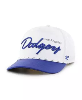 Мужская белая регулируемая кепка Los Angeles Dodgers Chamberlain Hitch '47 Brand