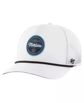 Мужская белая регулируемая кепка Miami Marlins Fairway Trucker '47 Brand, белый