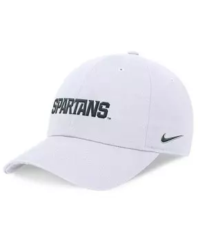 Мужская белая регулируемая кепка Michigan State Spartans 2024 On Field Club Nike, белый