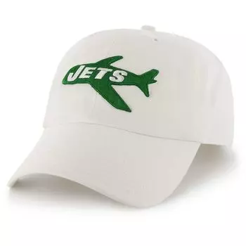 Мужская белая регулируемая кепка New York Jets '47 Clean Up Legacy