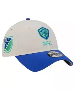 Мужская белая регулируемая кепка Seattle Sounders FC 2024 Kick Off Collection 9TWENTY New Era, белый