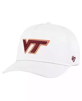 Мужская белая регулируемая кепка Virginia Tech Hokies с веревочной сцепкой '47 Brand, белый