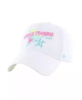 Мужская белая регулируемая шапка Houston Astros 2024 Spring Training Vapor Wave Clean Up '47 Brand, белый