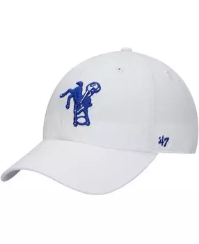 Мужская белая регулируемая шапка Indianapolis Colts Clean Up Legacy '47 Brand