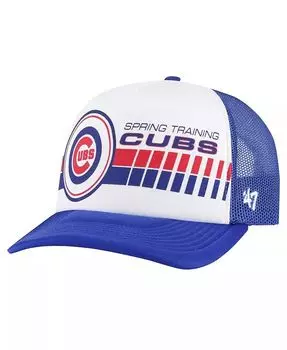 Мужская белая регулируемая шапка Royal Chicago Cubs 2024 Spring Training Foam Trucker '47 Brand, белый
