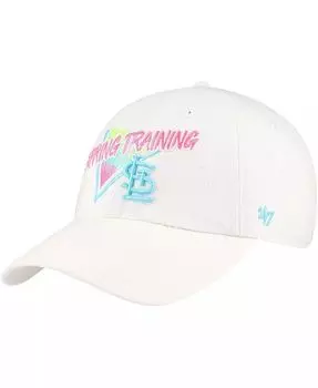 Мужская белая регулируемая шапка St. Louis Cardinals 2024 Spring Training Vapor Wave Clean Up '47 Brand, белый