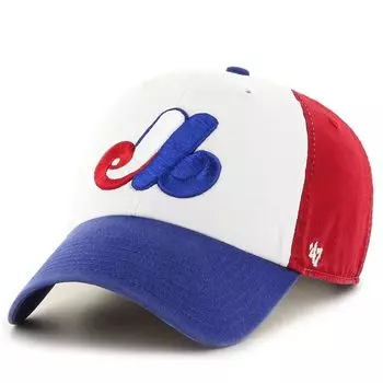 Мужская белая регулируемая шляпа '47 Montreal Expos Logo Cooperstown Collection Clean Up
