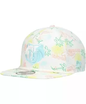 Мужская белая регулируемая шляпа для гольфиста Memphis Grizzlies Palm Trees and Waves New Era, белый