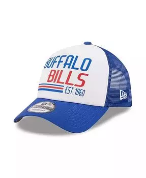 Мужская белая регулируемая шляпа Royal Buffalo Bills А-образной формы Trucker 9FORTY New Era, белый