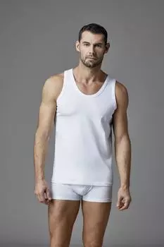 Мужская белая рубашка из чесаного хлопка с широким воротником Dagi, белый