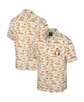 Мужская белая рубашка на пуговицах Miami Hurricanes Sponficient is Romantic Camp Colosseum, белый