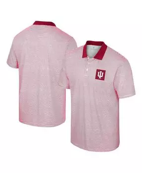 Мужская белая рубашка поло в полоску с принтом Indiana Hoosiers Colosseum, белый