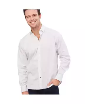 Мужская белая рубашка жаккард Luchiano Visconti, белый