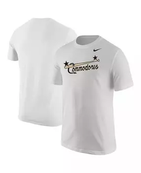 Мужская белая рваная футболка Vanderbilt Commodores Baseball Vault Nike, белый