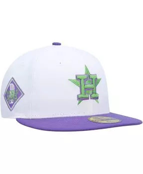 Мужская белая шляпа Houston Astros World Series 2017 с боковой нашивкой 59FIFTY. New Era