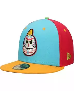Мужская белая шляпа Llamas de Hickory Copa de la Diversion 59Fifty New Era, синий