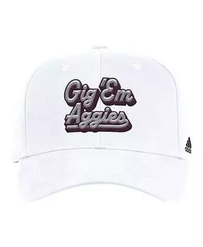 Мужская белая шляпа Texas A M Aggies Chant Flex Adidas, белый