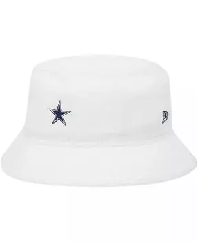Мужская белая шляпа-ведро Dallas Cowboys Court Sport Terry New Era, белый