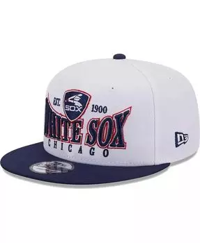 Мужская белая, темно-синяя кепка Chicago White Sox Crest 9FIFTY Snapback New Era, белый