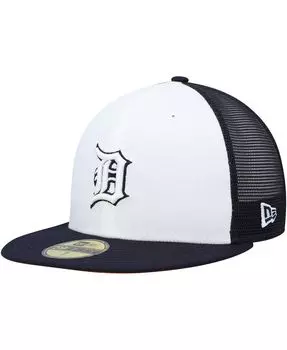 Мужская белая, темно-синяя кепка для тренировок Detroit Tigers 2023 59FIFTY. New Era