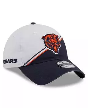 Мужская белая, темно-синяя регулируемая кепка Chicago Bears 2023 Sideline 9TWENTY New Era, белый