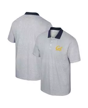 Мужская белая, темно-синяя рубашка-поло в полоску с принтом Cal Bears Colosseum, белый