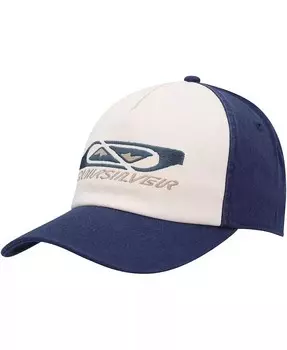 Мужская белая/темно-синяя шляпа Take A Hike Snapback Quiksilver, синий