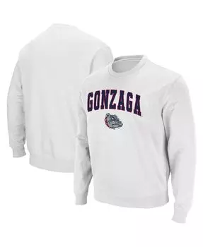 Мужская белая толстовка из твила с логотипом gonzaga bulldogs arch &amp; logo tackle Colosseum, белый
