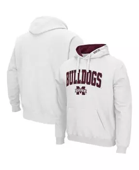 Мужская белая толстовка с капюшоном bulldogs arch logo 3.0 mississippi state bulldogs Colosseum, белый