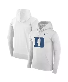 Мужская белая толстовка с капюшоном duke blue devils performance pullover Nike, белый