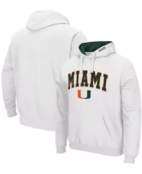 Мужская белая толстовка с капюшоном miami hurricanes arch logo 3.0 Colosseum, белый