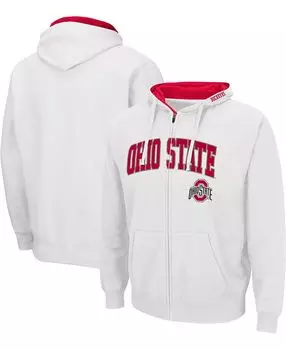 Мужская белая толстовка с капюшоном на молнии arch logo 3.0 ohio state buckeyes arch logo 3.0 Colosseum, белый